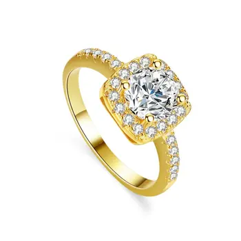 1 Quilate Coração Moissanite De Diamante Em Ouro Amarelo S925 Anel De Prata Mulheres Envolvimento De Jóias De Casamento Frete Grátis