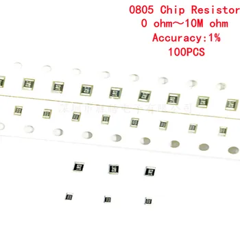100Pcs SMD 0805 1% 1/4W 0R ~ 10M chip resistor de 0 10R 100R 220R 330R 470R 1K 4.7 K 10K 47K 100 K 0 10 100 330 470 ohm