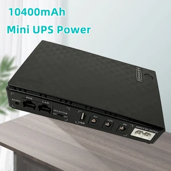 10400mAh Mini Bateria do UPS 5V/9V/12V/24V 18W Fonte de Alimentação Ininterrupta para a Segurança do Router Camer Grande Capacidade de Alimentação de Backup