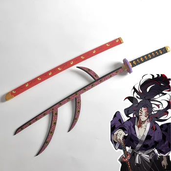 107cm Kimetsu Não Yaiba Katana Kokushibo Cosplay de Espadas de Anime Demon Slayer Espada Nichirin Lâmina de Madeira Faca de Arma de Modelo Dom