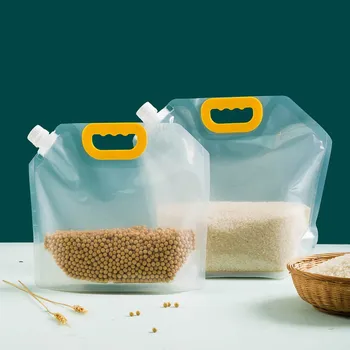10PCS grãos integrais sub-embalagem saco transparente de auto-suporte do bico do saco de chá de leite de soja leite de sacos de embalagem lacrada