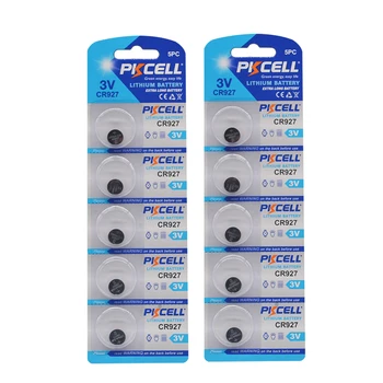 10Pcs PKCELL 3V CR927 DL927 ECR927 5011LC Bateria de Lítio CR 927 Botão Bateria de Célula tipo Moeda