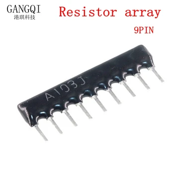10pcs MERGULHO exclusão de Rede Resistor matriz 9pin 47 100 220 330 470 510 680 1 K 1.2 K 1.5 K 2K 2.2 K 3.3 4.7 K K 5.1 5.6 K K 10K 100K ohms