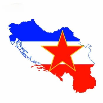15/20 CM Criativo Jugoslávia Mapa Bandeira Decalque do Carro do PVC Adesivo de Carro Acessórios para automóveis K53