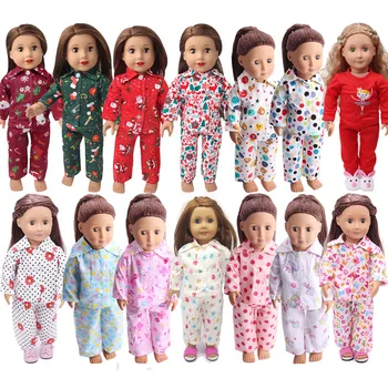 16 Estilo de Escolher 1,Pijamas Atender as Roupas se Encaixam Garota Americana Roupas de Boneca de 18 polegadas de Boneca,de Natal Menina-Presente(apenas vender roupas)