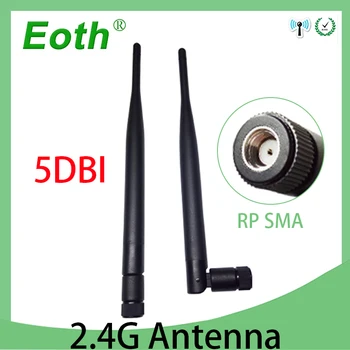2.4 GHz wifi antenn 5dBi de Antena RP-SMA Conector de antena de 2,4 G antenne wi-fi antenas antenas wi-fi sem Fios do Router de Wifi Booster