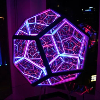 2021 LED Dodecaedro Criativo Noite Estrelada de Luzes Cor de Arte de Decoração do Quarto Atmosfera Cool Sonho de Iluminação Lâmpada de Tabela de Presente