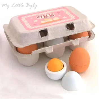 2021 Nova Moda 6PCS Ovos de Gema de Brinquedo, Brincar de faz de conta Cozinha Cozinhar o Alimento recém-Chegados crianças, Crianças Brinquedo do Bebê Engraçado Presente