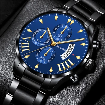 2022 Moda de Luxo Relógios de homens de Aço Inoxidável de Quartzo do relógio de Pulso para Homens de Negócios Casual Relógio de Couro relógio masculino
