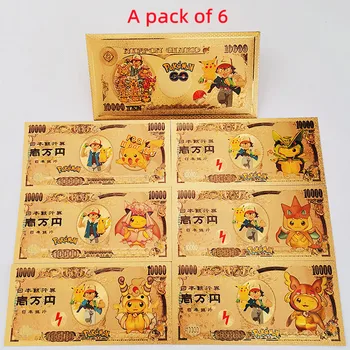 2022 Pokemon Pikachu cartão clássico para crianças de memória coleção de 10000 moedas de ouro Pikachu bolso bola de presente de Natal para crianças
