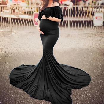 2022 Verão De Nova Gravidez Photoshoot Vestido De Moda Rejeito Vestido Para A Sessão De Fotos De Roupas Vestido De Maternidade De Mulheres De Vestidos Longos