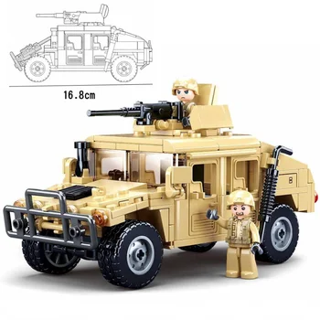 265pcs Série Militar Blindado Humvees Blocos de Construção DIY Modelo Educacional Presentes Tijolos de Brinquedos para Crianças