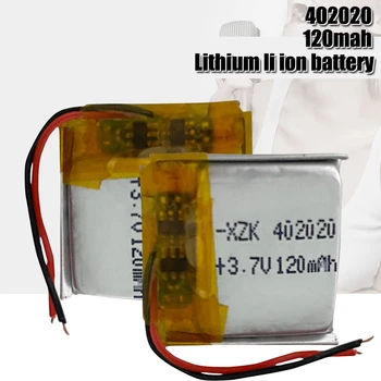 3,7 V 120mAh 402020 de Polímero de Lítio Recarregável LiPo Bateria Para Mp3 de telefone do dispositivo eletrônico Bluetooth caneta