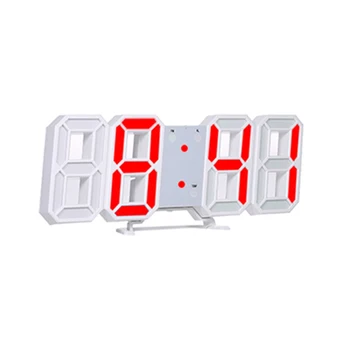 3D LED Relógio Digital USB Relógio Despertador Eletrônico Tabela Relógio Pendurado na Parede Relógio de Brilhantes Secretária Relógios a Função de Repetição a Decoração Home