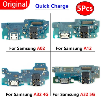 5Pcs，100% Original Micro USB Carregador, Carregar Porta do Conector Dock do Conselho Flex Para Samsung A03 A53 A32 A13 4G 5G A02 A52 A12