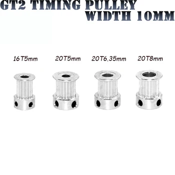 5pcs GT2 Temporização Polia de diâmetro 5 mm 6.35 mm 8 mm de ajuste para o GT2 cinto de largura de 9MM/de 10mm para CNC impressora 3D de peças (GT2 16 / 20teeth)