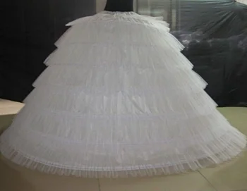 6 Aros 6 Tieres Tule Preto Branco Super Inchada Anáguas Bola Vestido de Casamento vestido de Vestidos Underskirt Crinolina Diâmetro 120cm