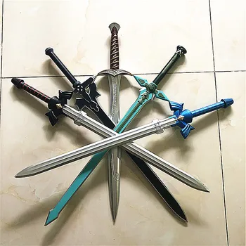 80cm Espada de Arte Online SÃO Asuna Arma 1: 1 Figura de Ação Kirigaya Kazuto Elucidator / Escuro Repulsor de Cosplay Espada PU O