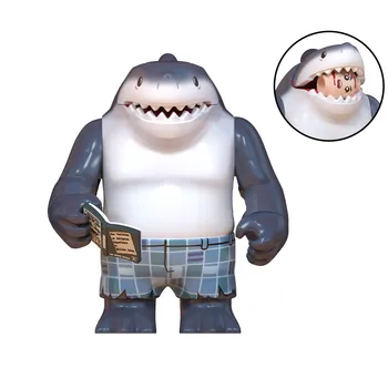 9cm de desenhos animados Nanaue tubarão figura blocos de crianças rei tubarão branco de brinquedo
