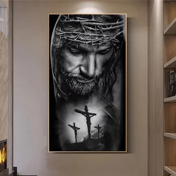 A coroa de Espinhos de Jesus Cartaz de Decoração de Casa de Hd Imagens Impressas de Parede Cristo Tela de Pintura Deus de Imagem para a Sala de