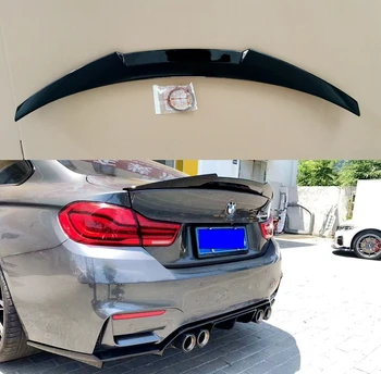 ABS preto brilhante Traseiro Tronco Spoiler para BMW F82 M4 2014 2019, O Asa Traseira, Spoiler Tampa da mala