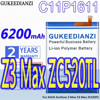 Alta Capacidade GUKEEDIANZI Bateria C11P1611 6200mAh Para ASUS Zenfone Máximo de 3 Z3 Zenfone3 Max ZC520TL