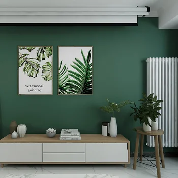 American verde escuro papel de parede de Estilo Nórdico PLANO de fundo do papel de parede cor sólida quarto, loja de roupas loja de barbeiro