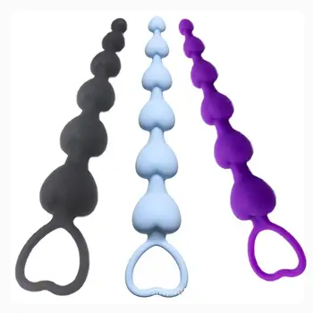 Anal Esferas De Silicone Formação Brinquedos Butt Plugs De Massagem De Próstata Brinquedos Sexuais Para As Mulheres, O Homem Ânus Masturbação Dilatador Íntimo Bens