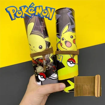 Anime Pokemon Escola Lápis De Casos Pikachu Crianças Estudantes De Papelaria Material Escolar Bonito Carretel Caixa De Lápis De Crianças Presentes De Natal