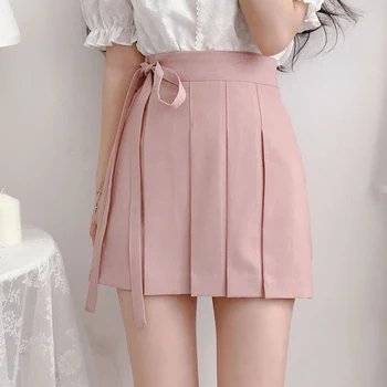 Arco Lace A Linha De Verão, A Mini Saia Estilo Coreano Império Saias Das Mulheres De Mulher Roupa De Pregas Jupe Femme Faldas Mujer Moda 2022