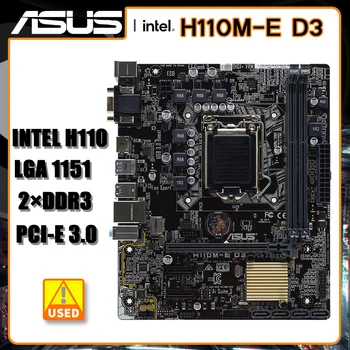 Asus H110M-E D3 LGA 1151 placa-Mãe DDR3 1151 placa-Mãe 32GB Intel H110 USB3.0 VGA SATA III PCI-E 3.0 Para o Core i3-6320 cpus