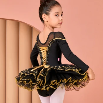 Ballet Vestido Clássico de roupas para Meninas Dançando Collant de Dança Bailarina de Roupa de patinação artística Vestido Fase de Ballet Desgaste