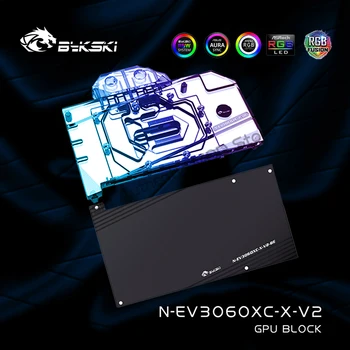 Bykski N-EV3060XC-X-V2 GPU de bloqueio de Água Para EVGA RTX 3060 TI XC Dissipador de Calor da Placa de Vídeo,VGA Radiador radiador de 5V 12V