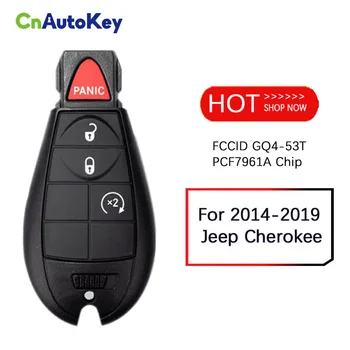 CN086019 Original 4 Botão Remoto Chave do Carro Fob Para 2014-2019 Jeep Cherokee FCCID GQ4-53T PCF7961A Chip de Freqüência de 433Mhz
