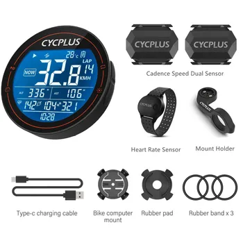CYCPLUS M2 sem Fio GPS, Computador de Bicicleta ANT+ Bluetooth de Ciclismo de Estrada, BTT Impermeável Medidor de Velocidade e de Cadência de Acessórios de Alimentação