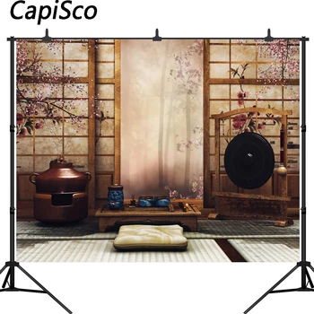 Capisco pano de fundo para estúdio fotográfico Japão estilo de Chá quarto clássico de flores floresta experiência profissional photobooth
