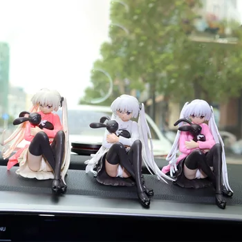 Carro De Personalidade A Decoração Do Anime Kasugano Sora Abraço Coelho Figuras De Ação, Carros Modelo De Secretária Ornamento Interior DashBoard Acessórios