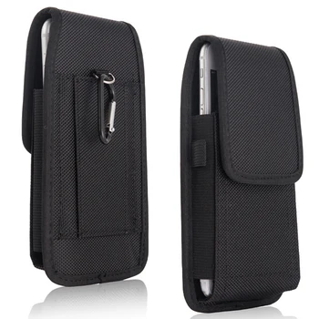 Cintura Estojo Case Para iPhone X XR XS Max Tampa da caixa do Saco de Nylon Mosquetão de Gancho Clip de Cinto Bolsa Para iPhone 8 7 6 6S Mais