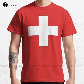 Cruz Branca. No Vermelho. O suíço. A suíça. Bandeira Suíça Bandeira Da Suíça Cruz Branca Confederação Suíça. T-Shirt Ginásio Camisas Para Homens