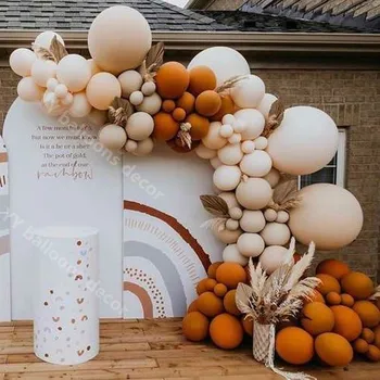 DIY Retro Empoeirado Laranja Balão Garland Arco Kit Pele Balões de Aniversário, chá de Bebê, Casamentos Festa Globais de Decoração