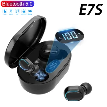 E7S TWS Ar Fone Fones de ouvido Bluetooth fone de ouvido sem Fio para Xiaomi de Cancelamento de Ruído Fones de ouvido com Microfone sem Fio, Headset Bluetooth