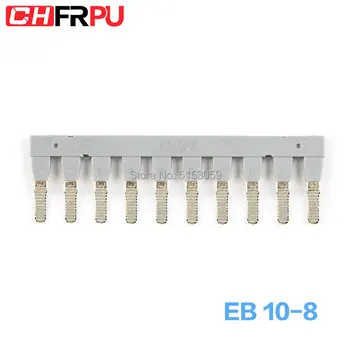 EB 10-8 Adequado para UK6 Lado do Conector de encaixe em Trilho Din bloco de Terminais curto-circuito de ligação tira