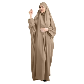 Etosell Mulheres Com Capuz Hijab Muçulmano Abaya Eid Oração Vestuário Jilbab Abaya Longo Khimar Cobertura Completa Ramadã Vestido Vestido Islâmico Pano