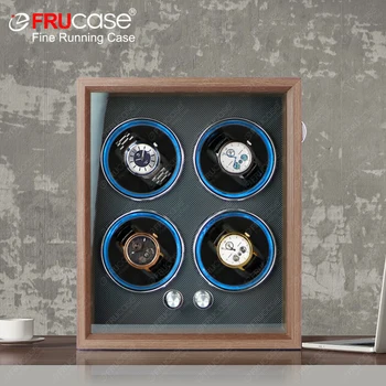 FRUCASE Watch Winder para Relógios Automáticos os Relógios de Caixa de Jóias de Exibição do Relógio Coletor de Armazenamento Com LED