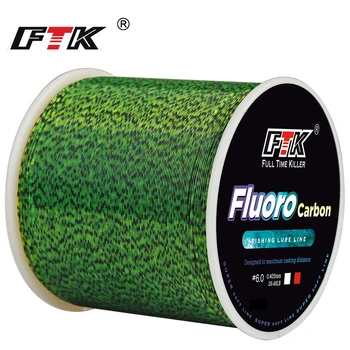 FTK 300m de Linha de Pesca de Linha de Fluorcarbono Bionic Lugar do Revestimento do Processo de Tratamento de Carbono da Superfície 0,14 mm-0,5 mm 4.13 LB-ÚNICO 34.32 LB Nylon