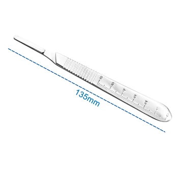 Faca cirúrgica Lidar com Escala cabo da Faca Bisturi de Punho de Aço Inoxidável Cirurgia Plástica Instrumento 3# 4#