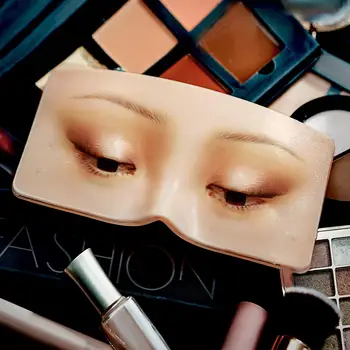 Face Maquiagem dos Olhos Manequim de Silicone Falso Cosmetologista Para Maquiagem Prática de Formação de Pintura de Rosto, Maquiagem Prática Conselho N6O5