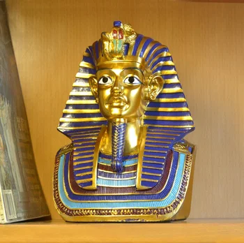 Faraó Egípcio Cabeça Retratos Estátua De Tutancâmon Busto Arte Da Escultura Egito Figura Estatuetas De Resina, Artesanato, Casa, Decoração Acessórios