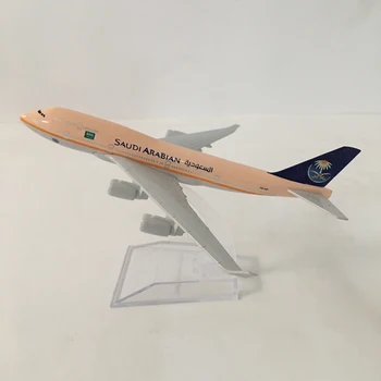 Frete grátis SAUDI ARABIAN Airlines, o avião modelo Boeing 747 avião 16CM de liga de Metal fundido de 1:400 modelo de avião de brinquedo MX39