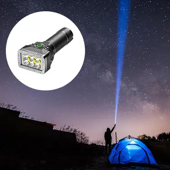 Holofote Resistente ao Tempo de Preto Extremamente Brilhante LED Exterior Tocha Longo Tempo de Espera Camping Lanterna para o Exterior